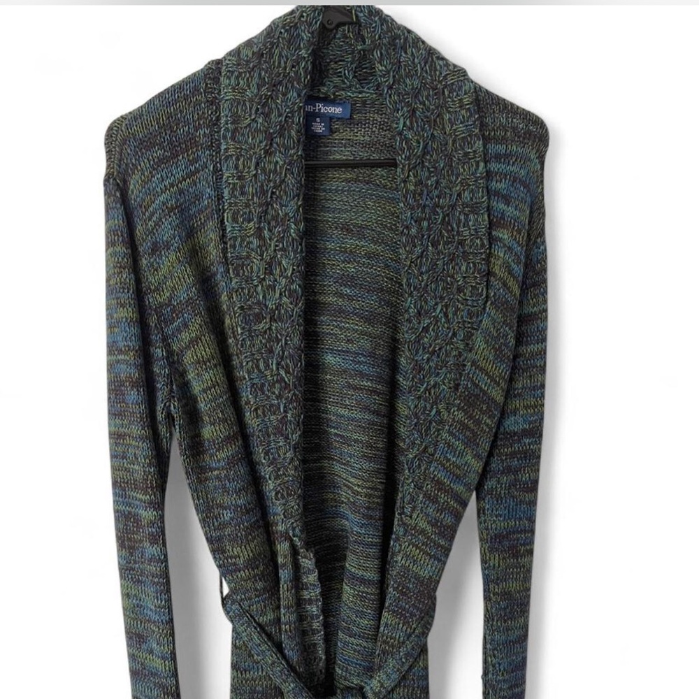 Evan Picone Knit Open Front Sweater Cardigan Size S - Picture 3 of 8